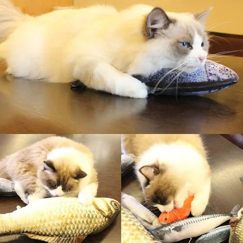 Realistic Flopping Fish Cat Toy – 20cm