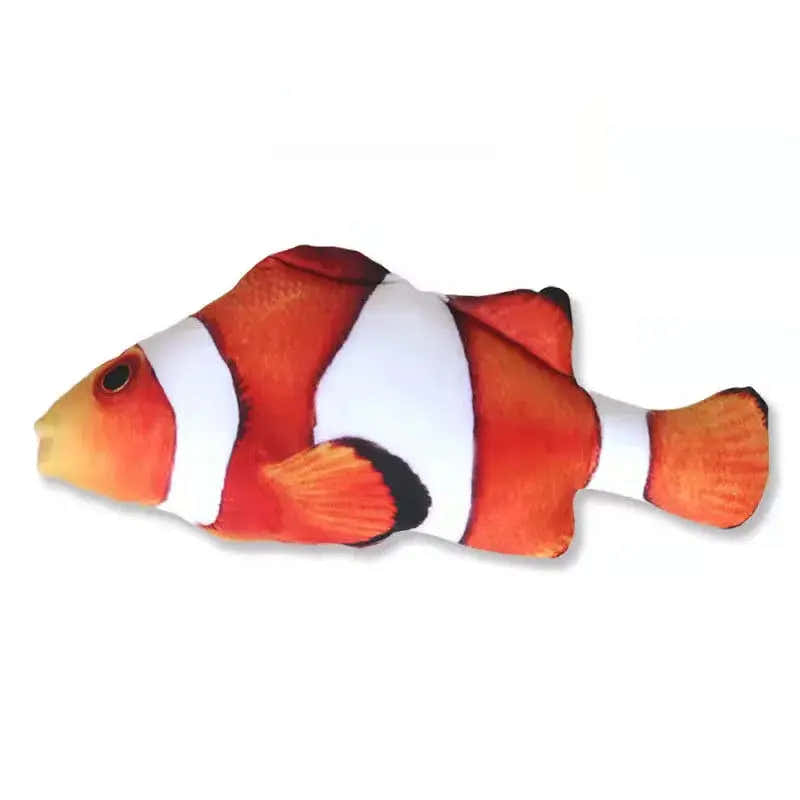 20CM Pet Cat Toy Fish Built-In Cotton Battery-Free Ordinary Simulation Fish Cat Interactive Entertainment Play Cat Toys