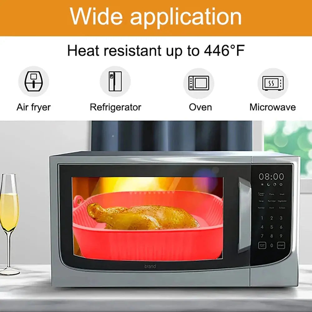 21cm Silicone Air Fryer Pot – Reusable Basket – view 4