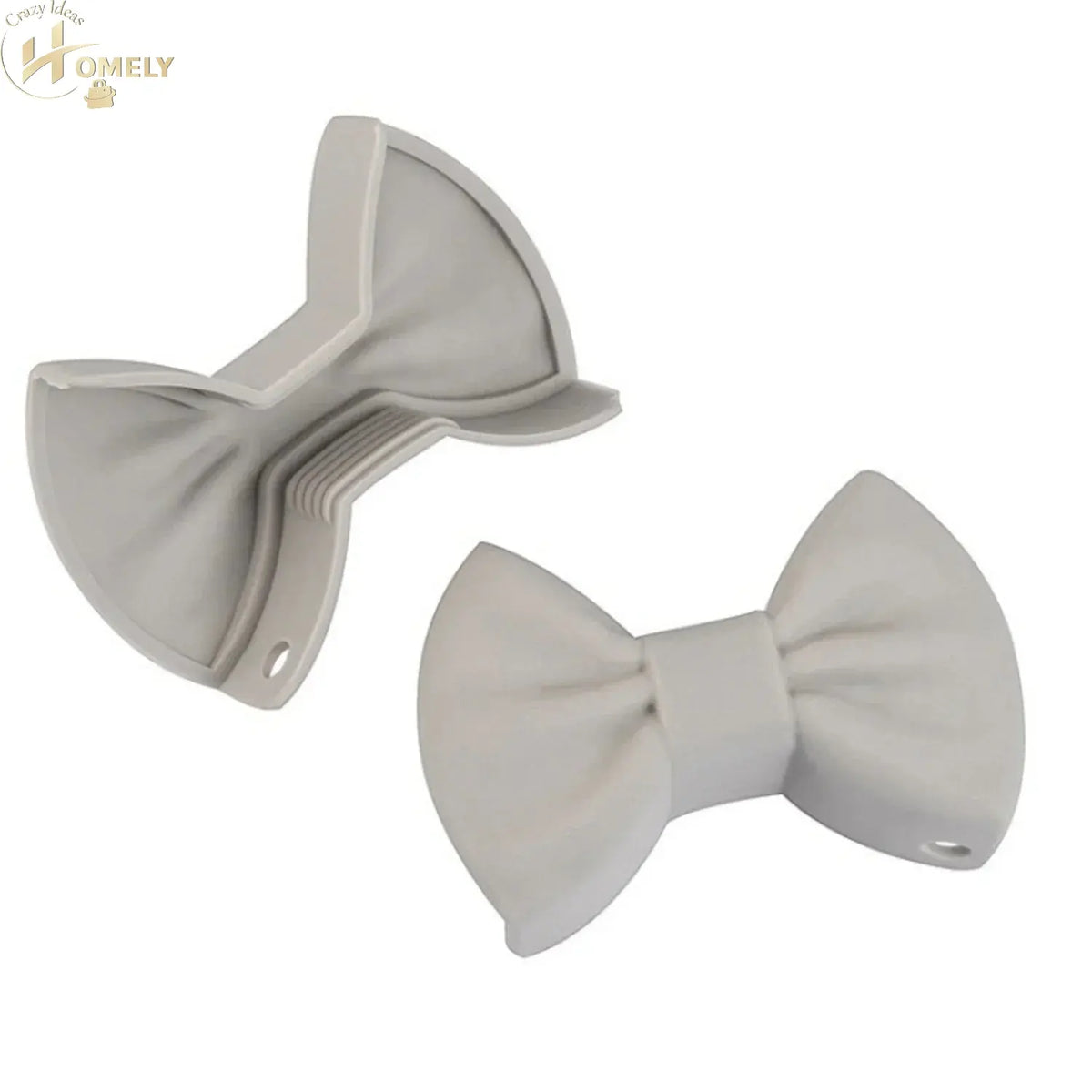 2pcs Silicone Oven Mitts Creative Bow Shape Oven Gloves Heat Resistant Pot Holders For Cooking Mini Oven Gloves Kitchen Tool
