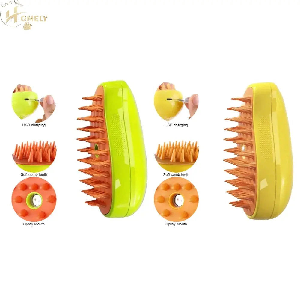 3 In1 Cat Steam Brush Electric Spray Cat Dog Hair Brush Steamer Brush For Massage Pet Grooming Cat Hair Brush For Removing