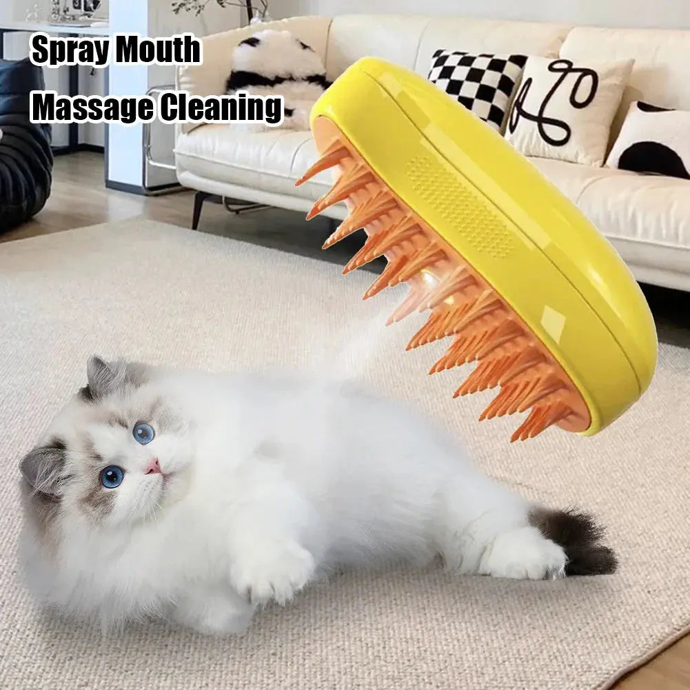 3-in-1 Cat Steam Brush – Spray Grooming Comb – view 2