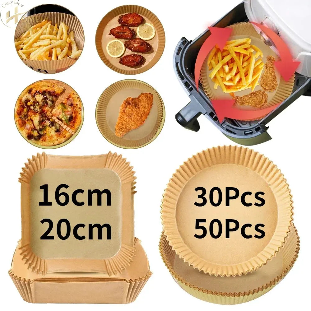 Disposable Air Fryer Paper Liners 30/50 Pack