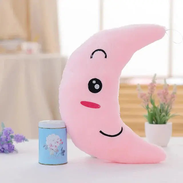 34CM Creative Toy Luminous Pillow Soft Stuffed Plush Glowing Colorful Stars Cushion Led Light Toys Gift for Kids Children Girls