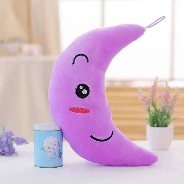 34CM Creative Toy Luminous Pillow Soft Stuffed Plush Glowing Colorful Stars Cushion Led Light Toys Gift for Kids Children Girls