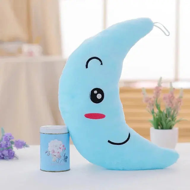 34CM Creative Toy Luminous Pillow Soft Stuffed Plush Glowing Colorful Stars Cushion Led Light Toys Gift for Kids Children Girls