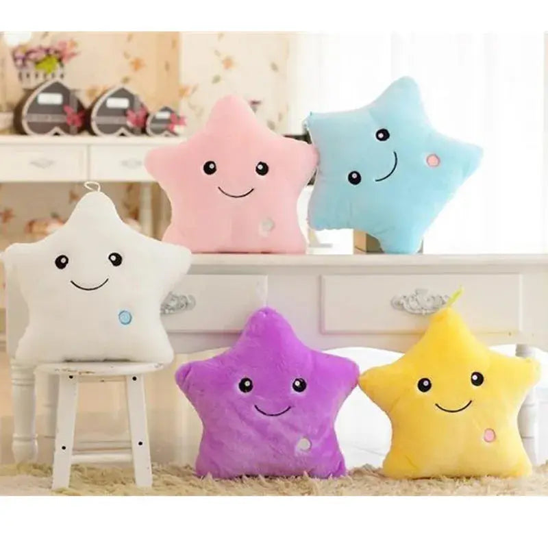 Glowing LED Plush Pillow – Star & Moon Cushion – view 4