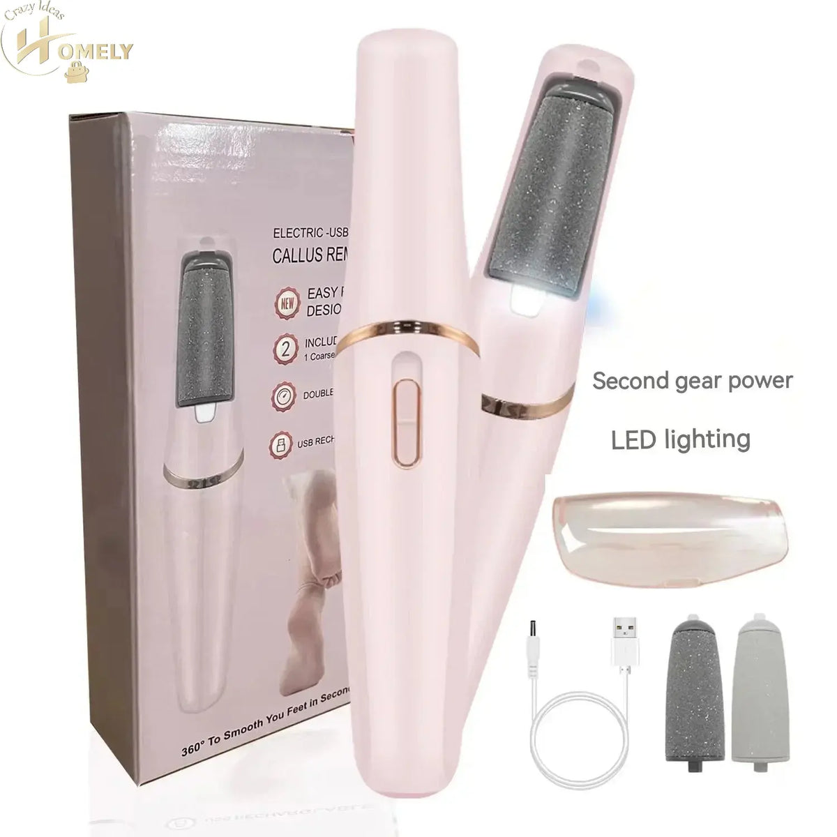 Electric Foot Grinder – 2-Speed with LED Light – view 4