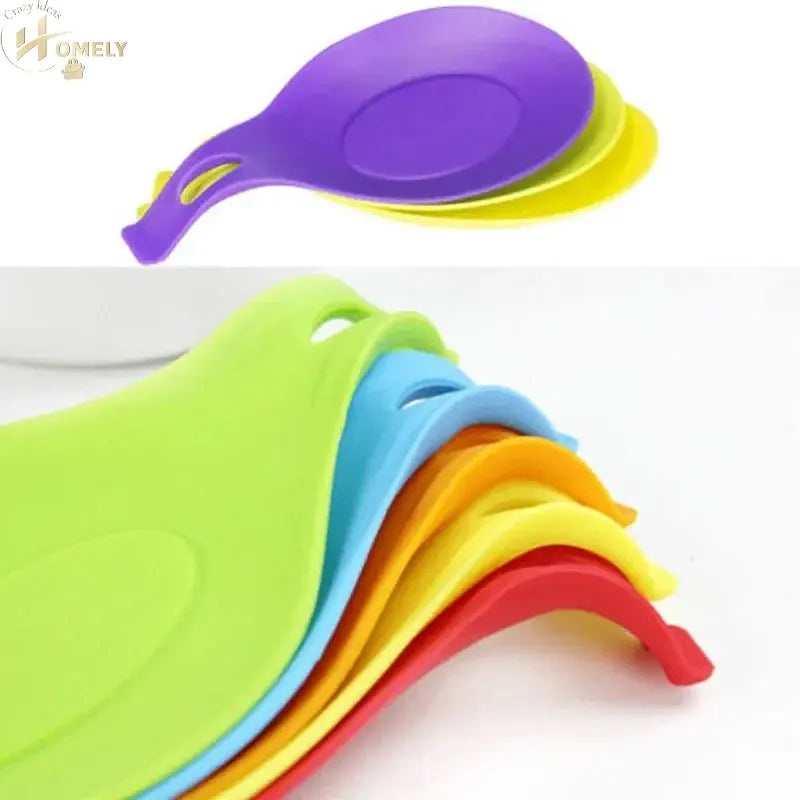 Gadgets Silicone Multipurpose Spoon Rest Mat Holder for Tableware Kitchen Utensil Supplies Accessories