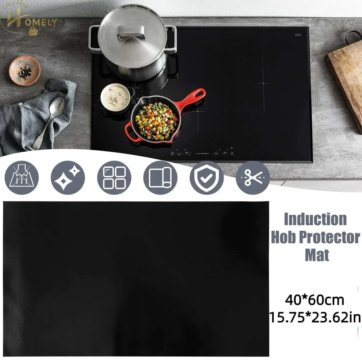 Induction Hob Protector Mat 40x60cm