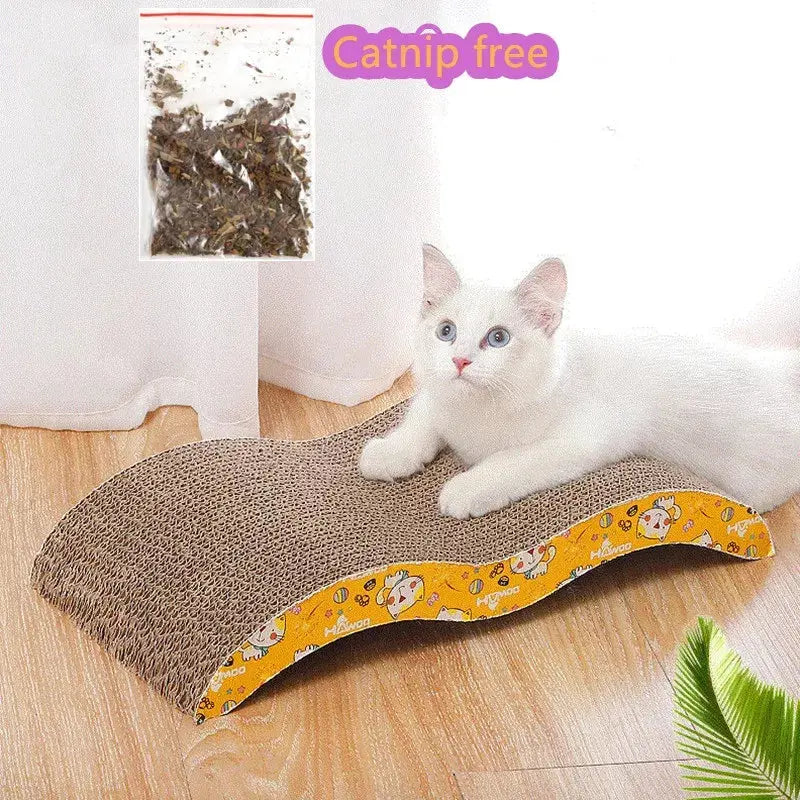 M-Shape Cardboard Cat Scratcher with Catnip