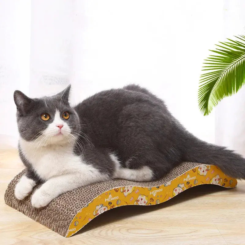 M-Shape Cardboard Cat Scratcher with Catnip – view 2