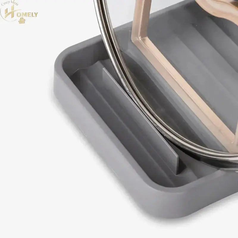 New Kitchen Desktop Pot Lid Holder Foldable Household Multifu Pot Cover Rack Spatula Storage Rack Pot Lid Rest Kitchen
