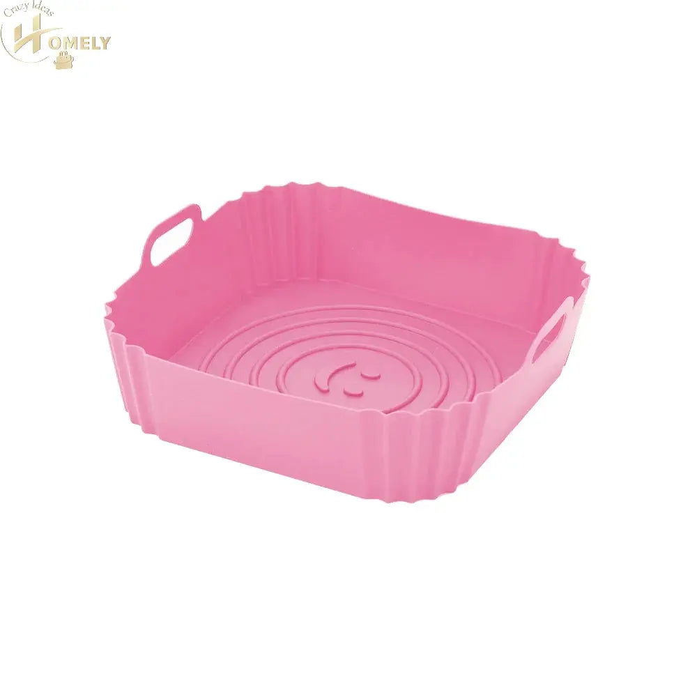 New Reusable Airfryer Pan Liner Accessories Silicone Air Fryers Oven Baking Tray Pizza Chicken Airfryer Non-stick
