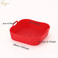 New Reusable Airfryer Pan Liner Accessories Silicone Air Fryers Oven Baking Tray Pizza Chicken Airfryer Non-stick