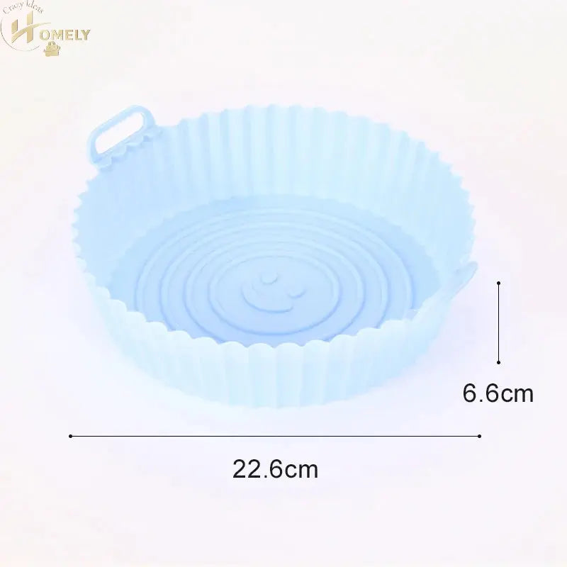New Reusable Airfryer Pan Liner Accessories Silicone Air Fryers Oven Baking Tray Pizza Chicken Airfryer Non-stick