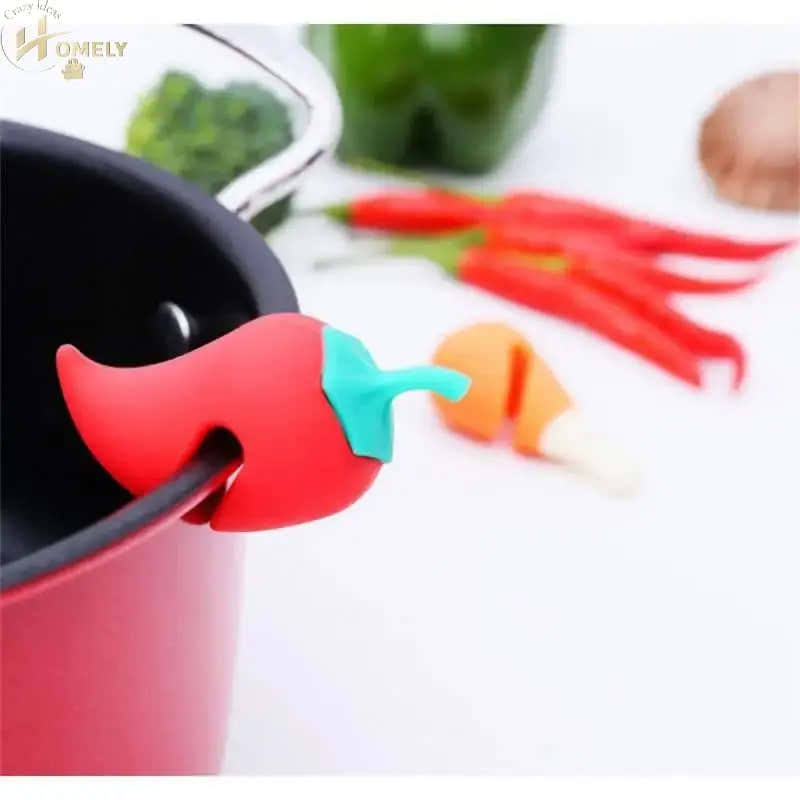 New Silicone Carrot Design Spill-proof Pot Lid Rack Creative Overflow Stoppers Pot Cover Lifter Kitchen Accessories