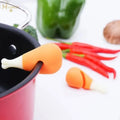 New Silicone Carrot Design Spill-proof Pot Lid Rack Creative Overflow Stoppers Pot Cover Lifter Kitchen Accessories