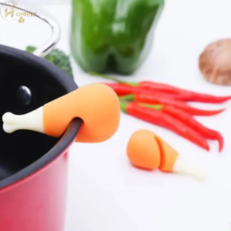 New Silicone Carrot Design Spill-proof Pot Lid Rack Creative Overflow Stoppers Pot Cover Lifter Kitchen Accessories