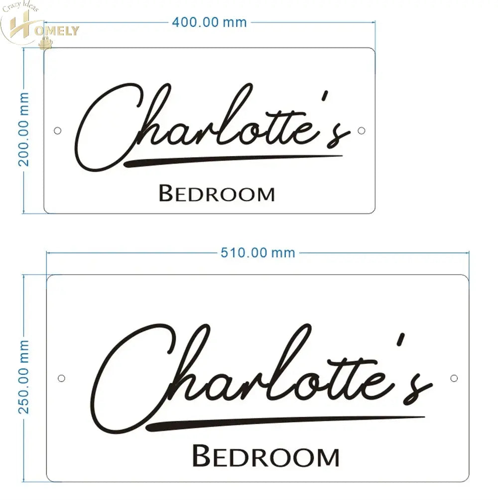 Personalised Words Acrylic Mirror Wall Decor with LED Light Wall Art Custom Name Neon Sign Anniversary Gift Room