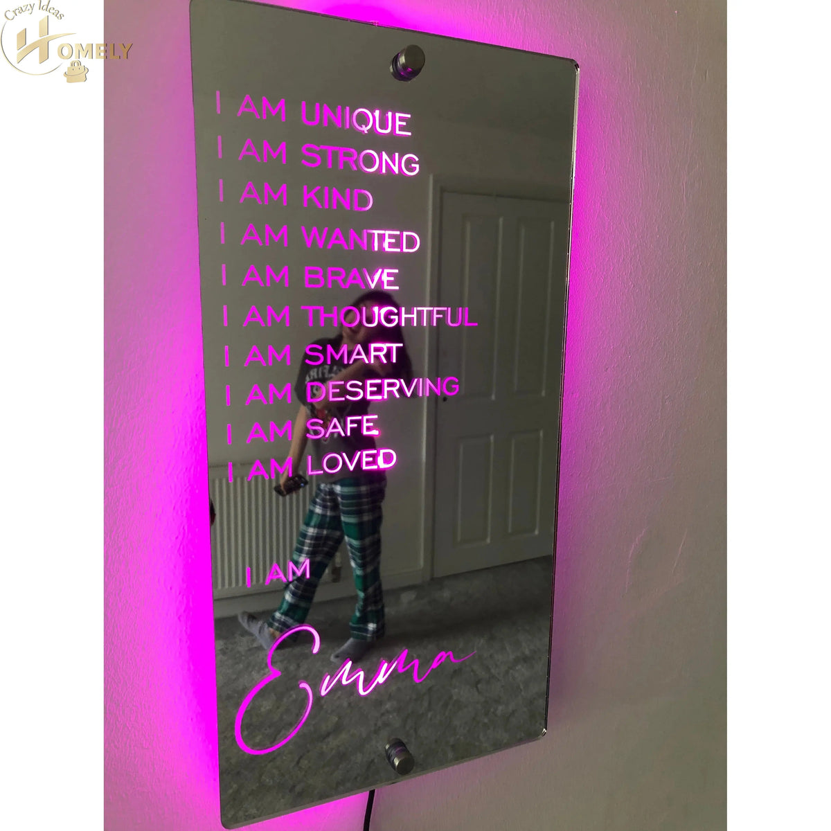 Personalized Name LED Mirror Light