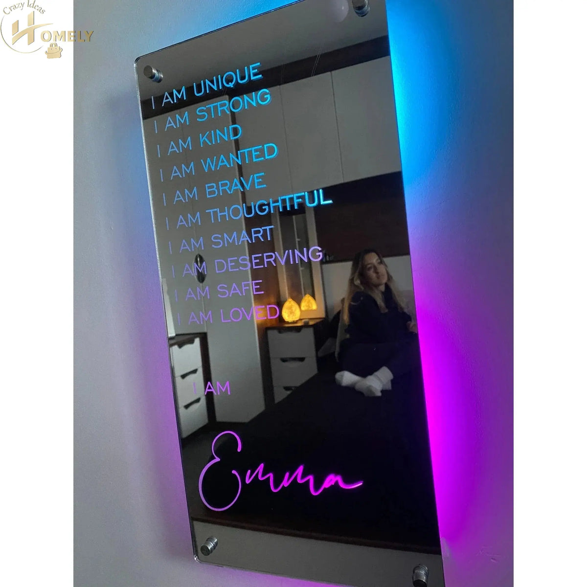 Personalized Name LED Mirror Light – view 3