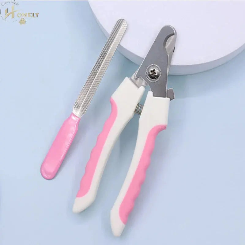 Pet Nail Clipper – Stainless Steel Cutter - pink 2 / S