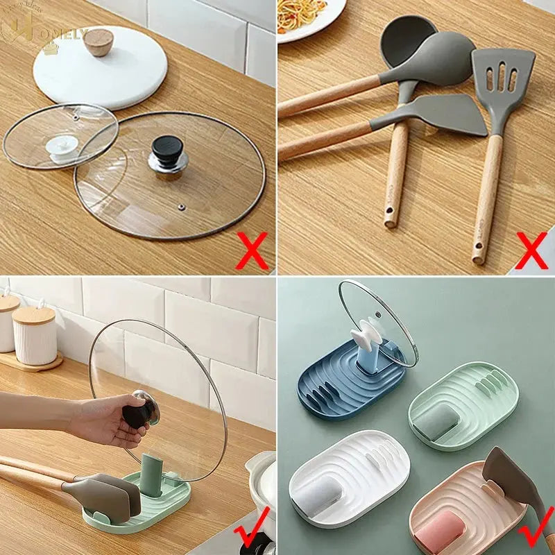Foldable Pot Lid & Spoon Holder Stand – view 4