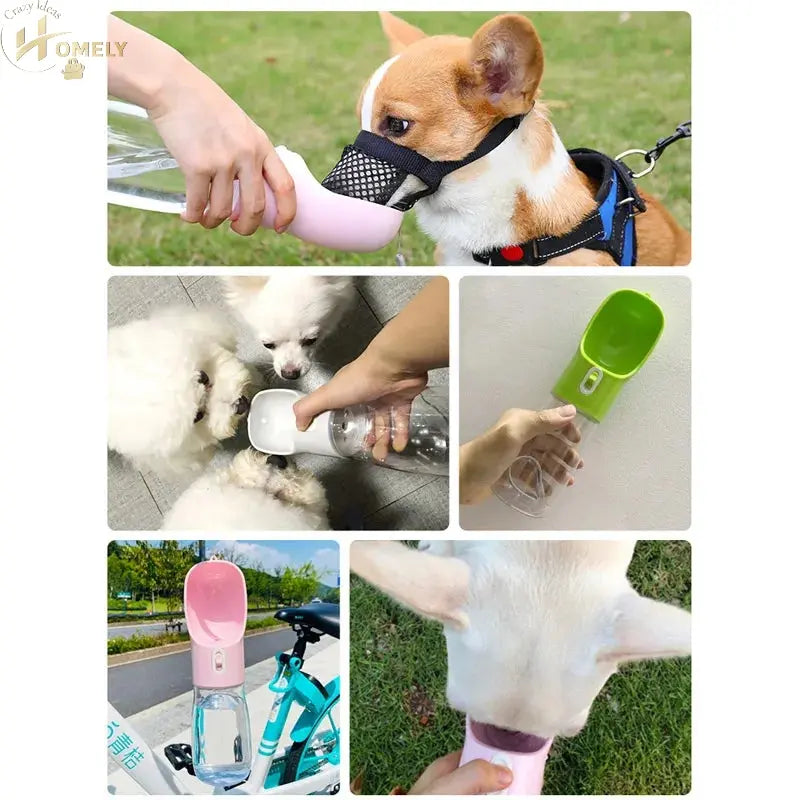 Portable Dog Water Bottle with Bowl – view 2