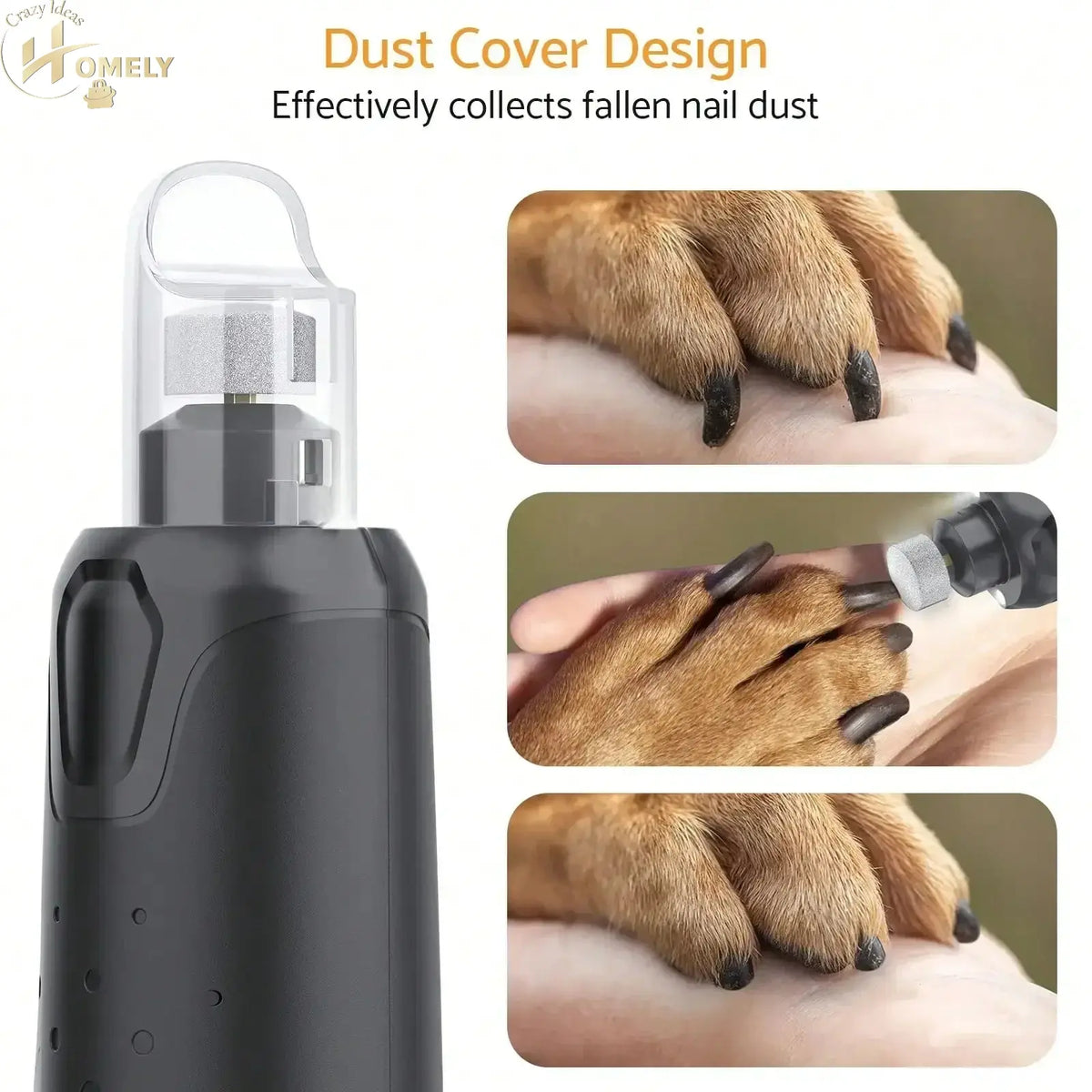 6-Speed Electric Pet Nail Grinder – Quiet