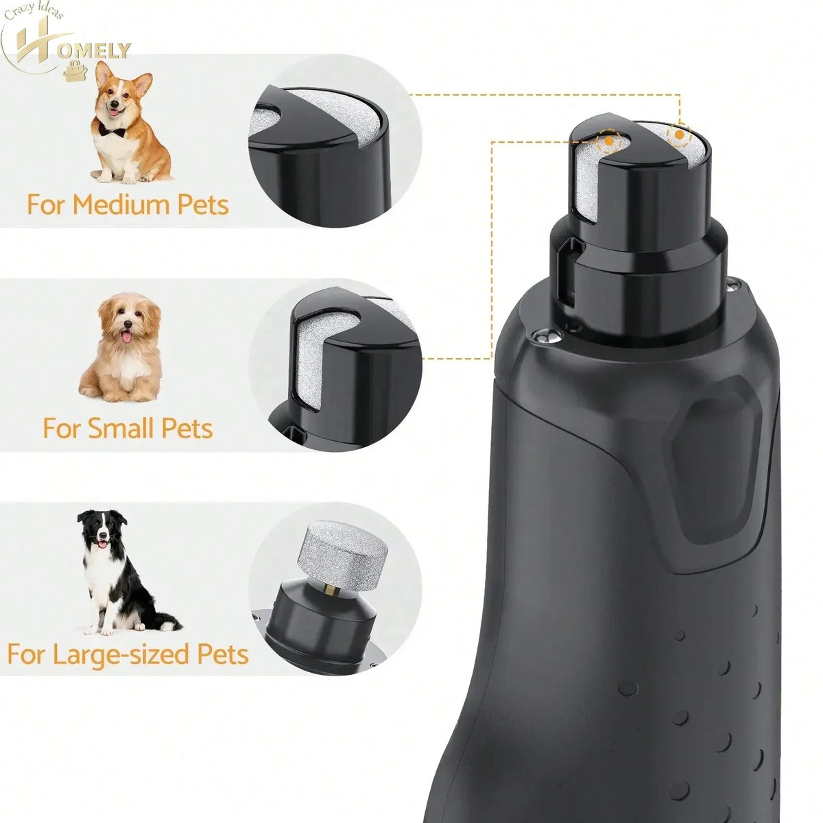 6-Speed Electric Pet Nail Grinder – Quiet – view 3