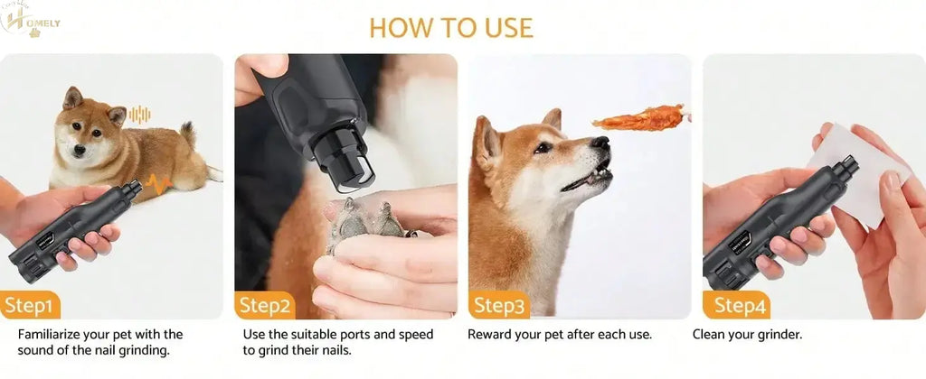 6-Speed Electric Pet Nail Grinder – Quiet – view 4