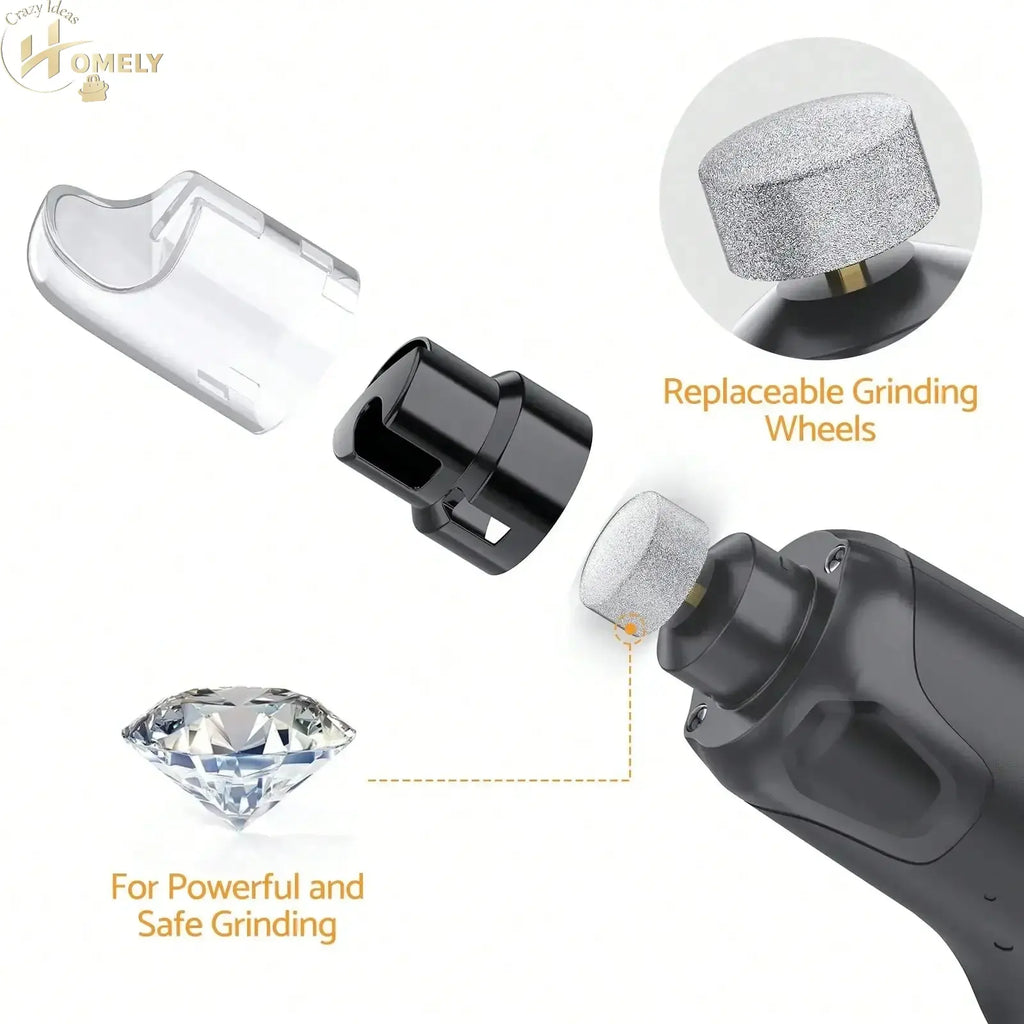 Quiet 6-Speed Pet Nail Grinder with LED - United States / black