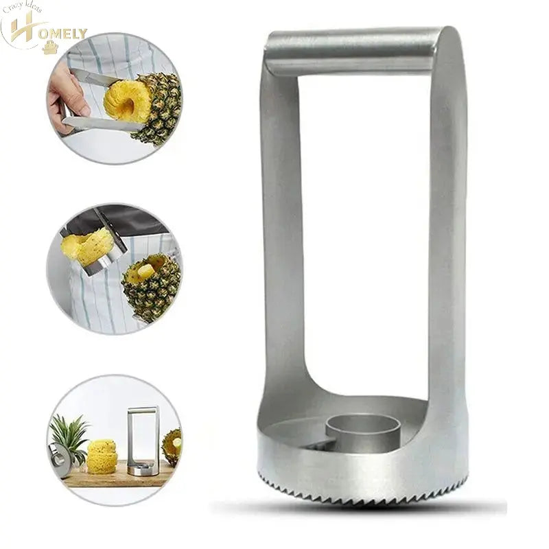 Stainless Steel Pineapple Slicer Peeler Cutter Meat Extractor Cut Corer Remover Machine Home Kitchen KnifeSlicer Fruit