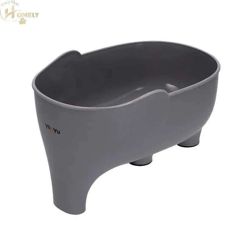 Vegetables Drain Basket – Multi-Functional kitchen strainer in grey, perfect for rinsing and draining vegetables.