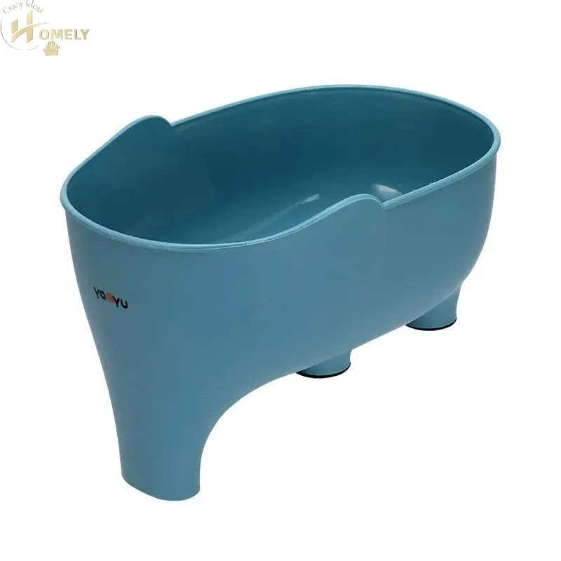 Vegetables Drain Basket – Multi-Functional Kitchen Strainer in blue, perfect for rinsing vegetables and keeping the sink tidy.
