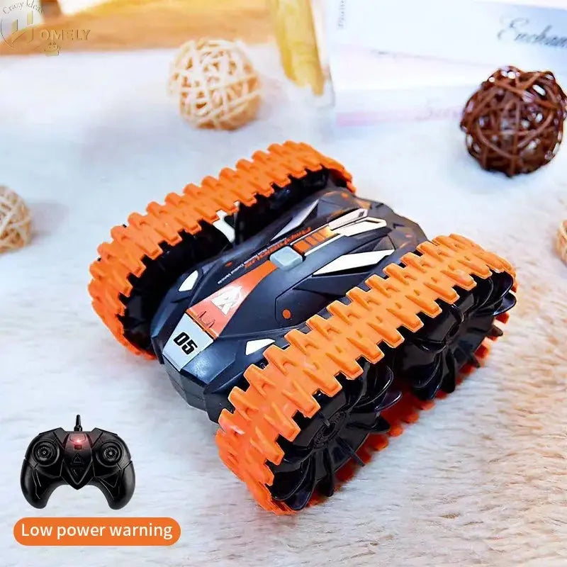 Vehicle Stunt Car Waterproof Double-Sided Running Track 360 Rotate Amphibious Rc Car Toys For Children - toys