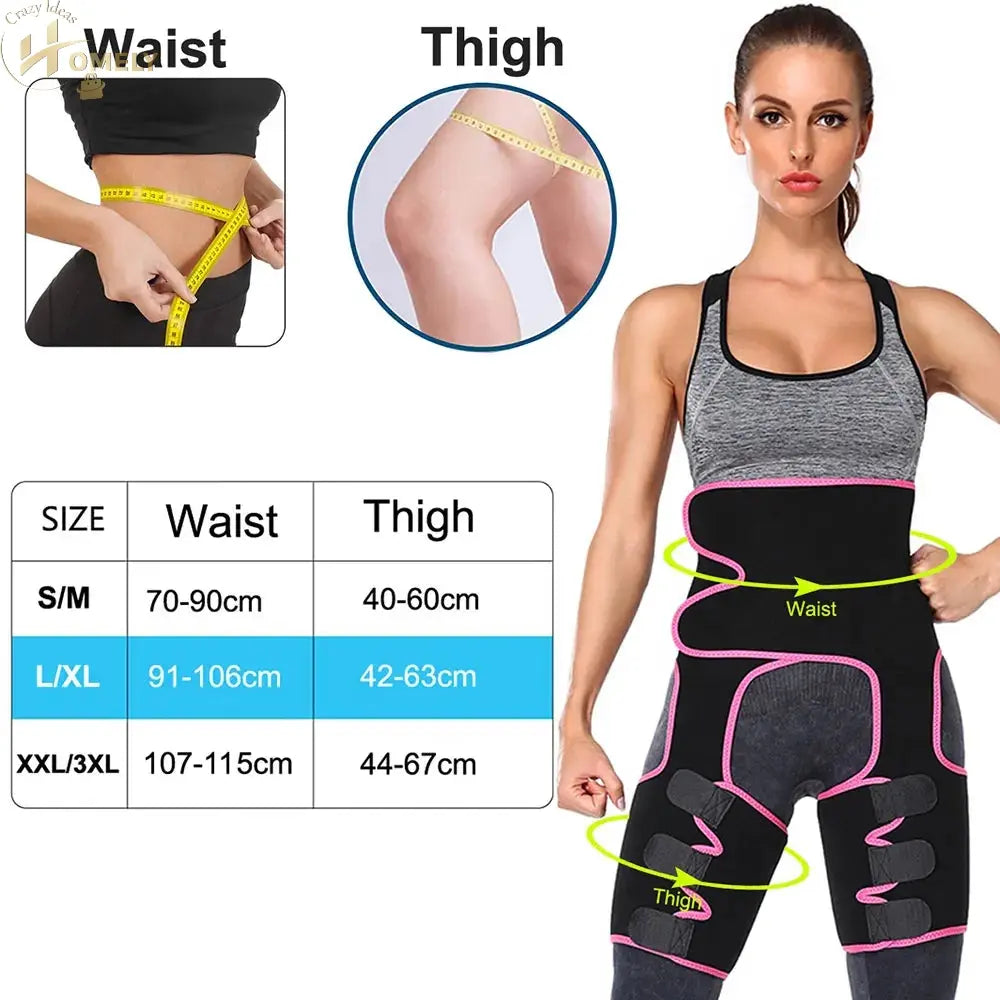 3-in-1 Neoprene Waist & Thigh Trimmer Belt – view 4