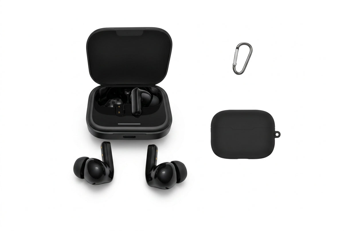 Xiaomi Redmi Buds 5 TWS ANC Earbuds – 40H Playtime - Black add Black case