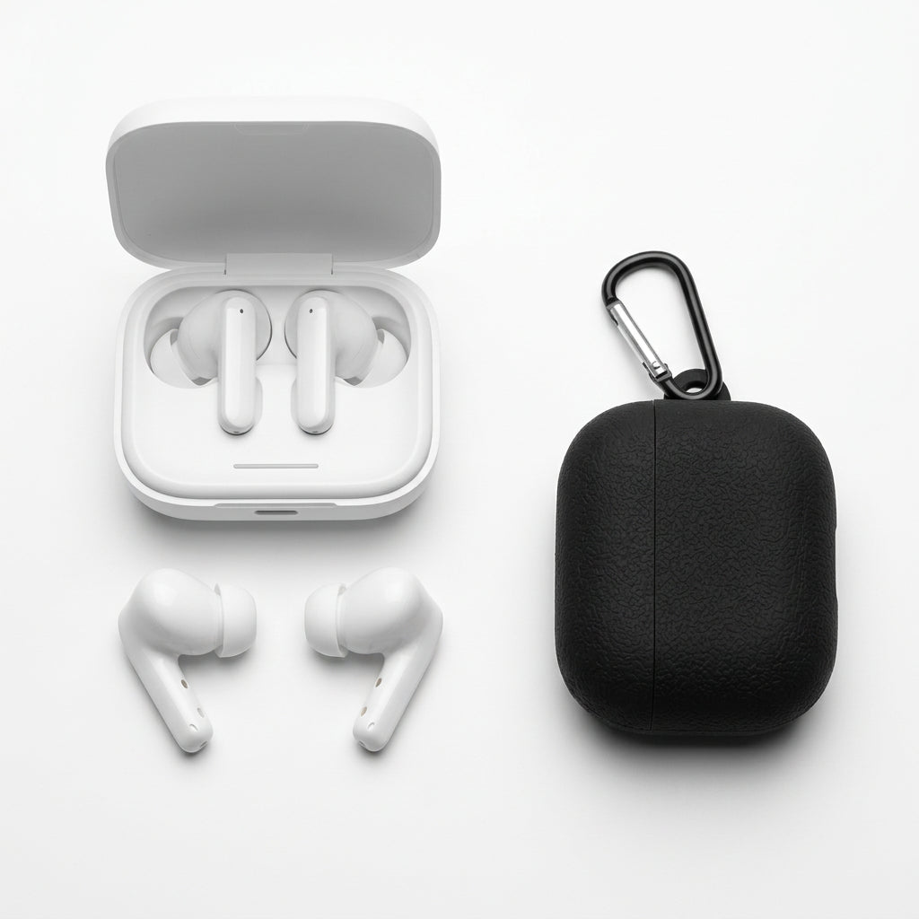 Xiaomi Redmi Buds 5 TWS ANC Earbuds – 40H Playtime - White add Black case