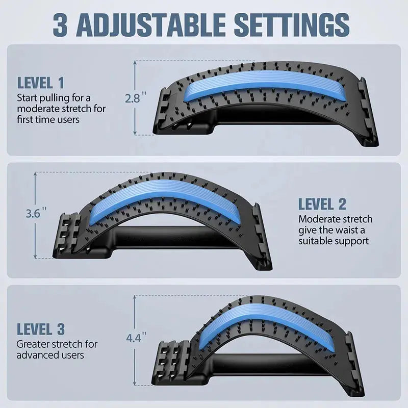 Adjustable Back Stretcher with Acupressure