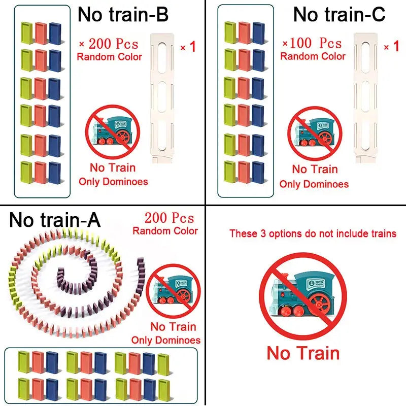 Automatic Domino Train Toy for Kids