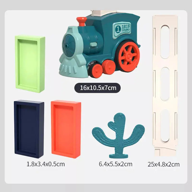 Automatic Domino Train Toy for Kids