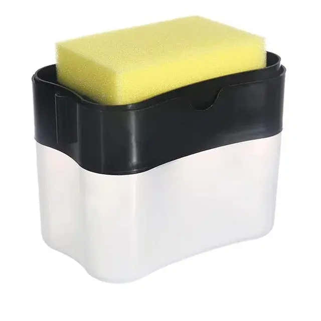 Automatic Soap Dispenser Bottle for Detergent Liquid Kitchen Dish Soap Dispenser Kitchen Sponge Dispenser Manual Soap Pump 380Ml