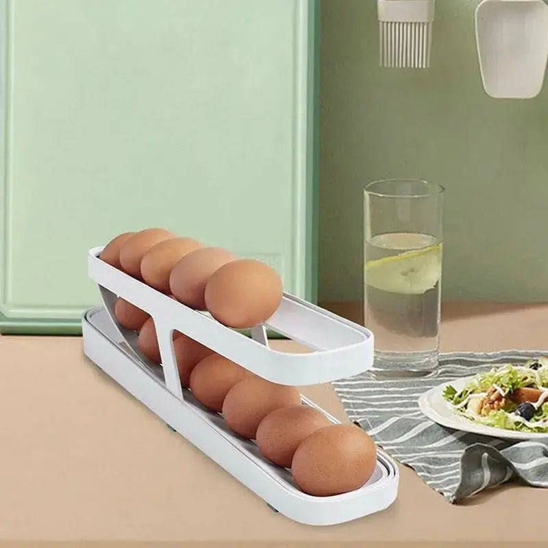 Rolling Egg Dispenser – Fridge Egg Storage Rack
