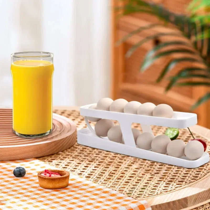 Rolling Egg Dispenser – Fridge Egg Storage Rack – view 4