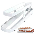 Automatic Scrolling Egg Rack Holder Storage Box Egg Basket Container Organizer Rolldown Refrigerator Egg Dispenser for Kitchen