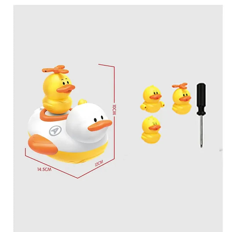 Baby Bath Toddlers Duck Electric Shower Sprayer Pool Play Toys Water Spray Floating Boat Bathtub Tub Toys for 9-48 Months Kids