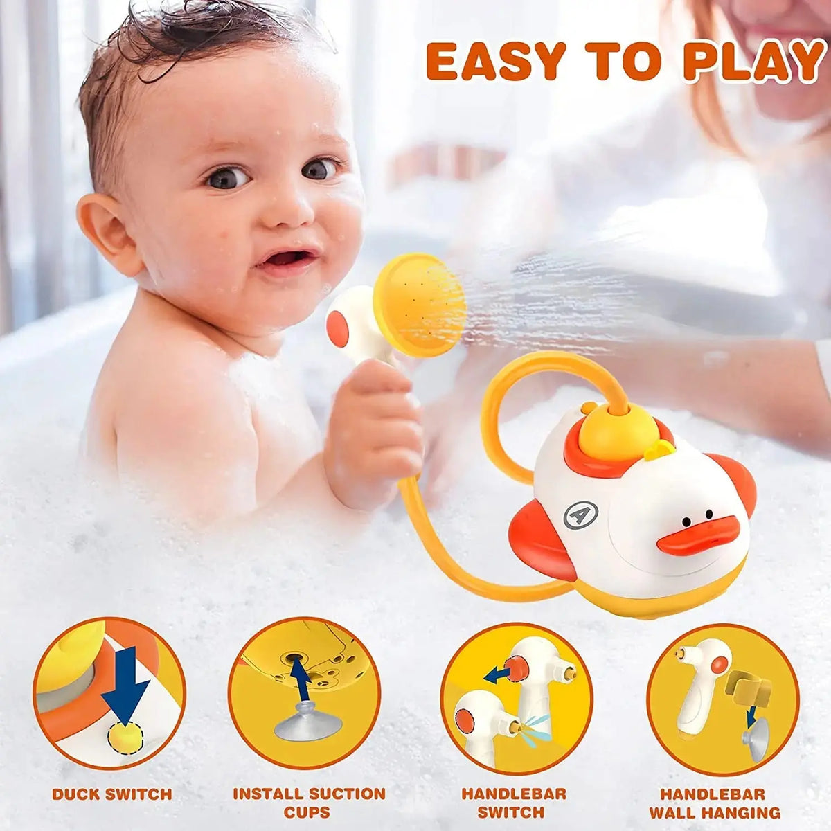 Duck Shower Sprayer Bath Toy – Electric – view 2