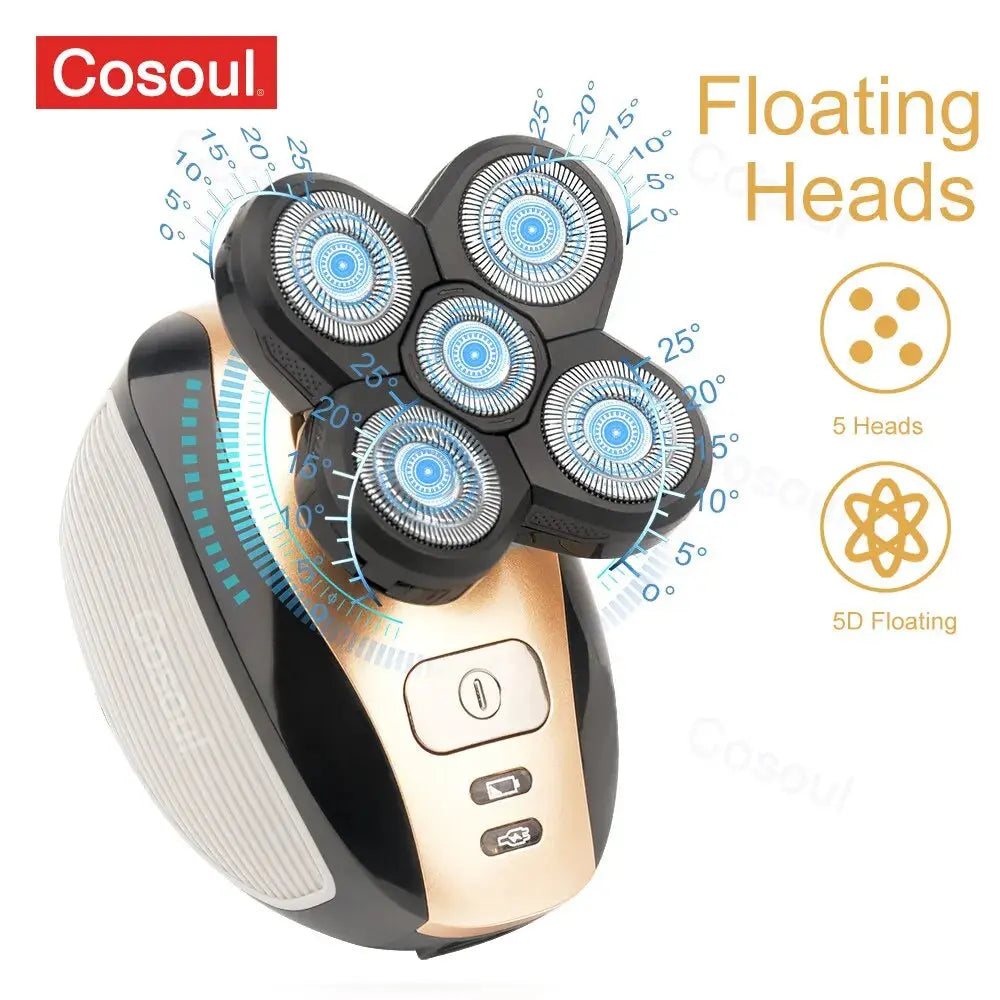 5D Rotary Electric Head Shaver for Men – view 4